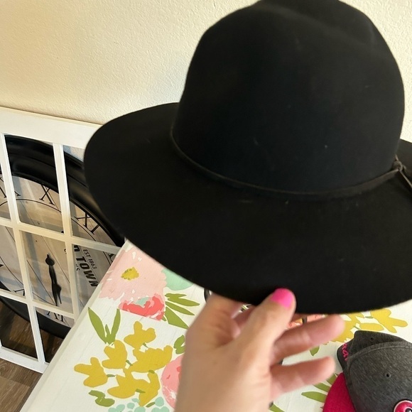 Lack of color, medium 57cm black 100% Australian wool hat main image 4